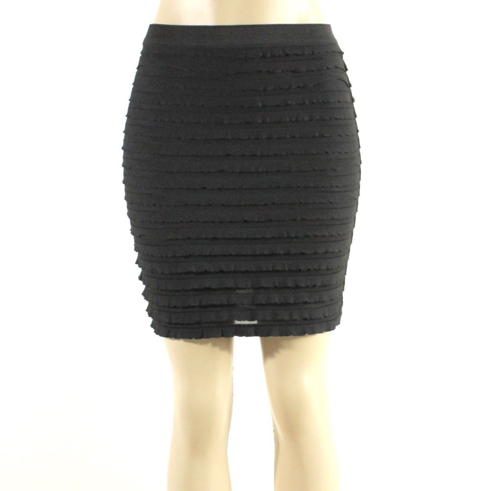 Banana Republic Black Ruffled Mini Skirt Size XS